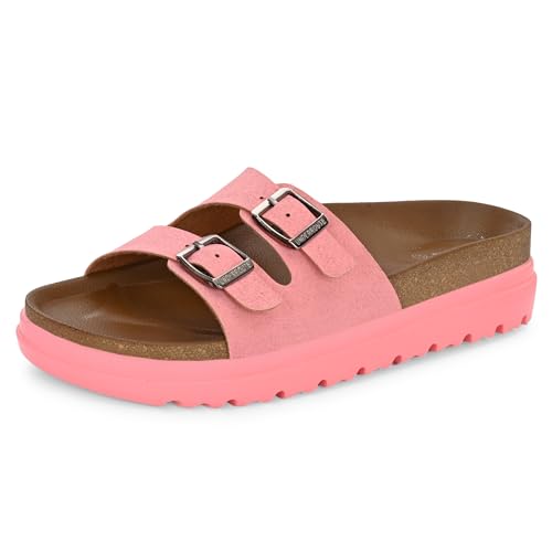 Image of Centrino Women's Berkin-Style Slip-On Sandals | Open Toe Design | Soft PU Footbed | Lightweight & Comfortable | Arch Support | On-Grip Sole | Casual Outdoor Wear (9219)