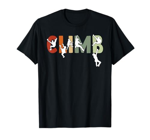 Vintage Climbing Alpinisme Bouldering Grimpeur Escalade T-Shirt