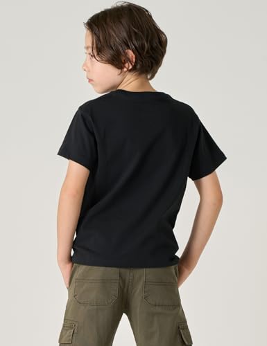 Image of LAPASA Boys & Girls Cotton T-Shirts 4 Pack Tagless Tees for 3T-13Y Kids K01 | Ribbed Crewneck & V Short Sleeve Undershirts for Toddlers and Teens. Soft, Breathable, Ideal for School /Daily Wear /Sport