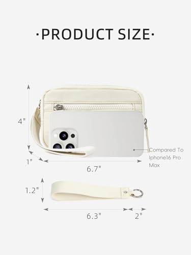 Image of WESTBRONCO Wristlet Wallets for Women - RFID Blocking Quilted Nylon Phone Wallet, Card Holder Purse for Travel & Everyday Use