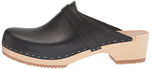 Sandgrens Swedish Low Heel Wooden Clog Mules For Women, Us 7-7.5 | Tokyo Black Veg, Eu 38 #TOP7