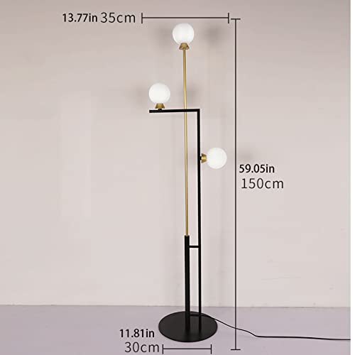 Lámpara de pie para lectura con luz regulable y encendido de pie 4