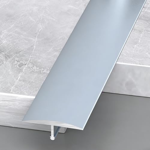 Aluminio Tira de Transición, Perfil de Transicións en T, Escarchado Umbral de Puerta, Tapajuntas para Suelo para Mármol Baldosas Laminadas 3 Pieza 90cm(Iron Gray,33mm/1.3inch)