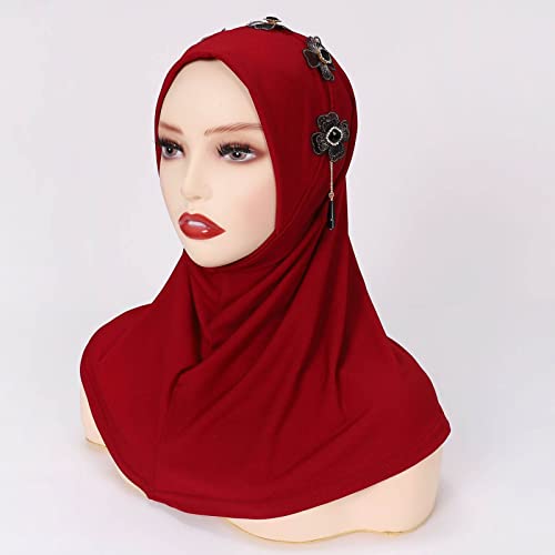 Plain Ready To Wear Hijab for Women Muslim Instant Turbans Scarf Long Hijabs Abaya2