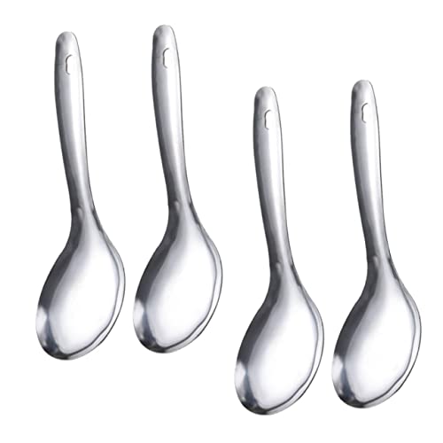 Healifty 4Pcs Rice Spoon Safe Convenient Rice Spatulas for Kitchen Use for Home Restaurant and Hotel Easy to Clean Dishwasher Safe