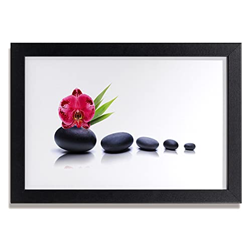 Photo murale fleur d'orchidée Tulup pour habiller un mur vide avec un cadre moderne en MDF