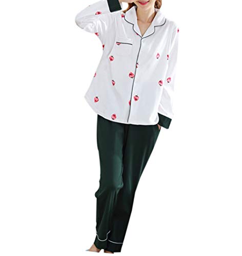 Preisvergleich Produktbild zhbotaolang Mutterschaft Baumwolle Still Pyjamas Sets - Frauen Licht Warme Pflege Nachtwäsche(Stil E / M)