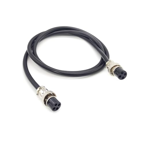 Cable GX16 4 Pines Doble Hembra 0.5 m Metal miniatura 3