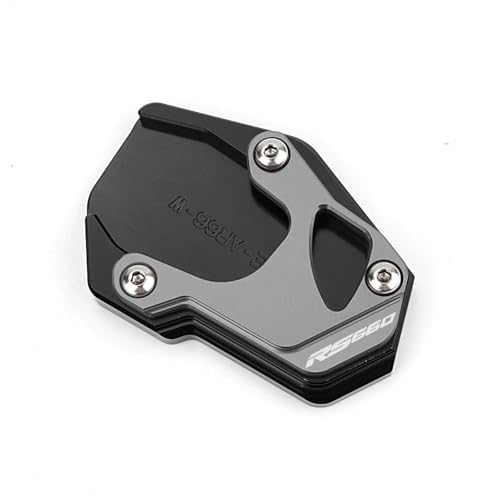 VQLDPX Motorrad-Seitenständer-Fußpolster Für Aprilia Tuono660 Tuono 660 2020-2024, Fußplattenverlängerung Motorradständer Platte Verbreiterung(Titan)