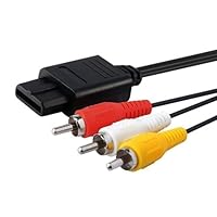 JZK 1,75 m Composite-TV-Displaykabel, AV-Kabel, Stereo-Audio-Video-RCA-Kabel für Gamecube/NGC/64/N64/SNES