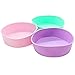 JETEHO 8-Inch Silicone Round Cake Pan Baking Mold,BPA Free, Non-Stick Silicone,Pack of 2