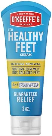 O’Keeffe’s for Healthy Feet Intense Renewal Cream with Urea & Alpha Hydroxy Acid – 3 oz Tube (1 Pack) – Chemically Exfoliates and Softens Extremely Callused, Dry Feet O’Keeffe’s for Healthy Feet Intense Renewal Cream with Urea & Alpha Hydroxy Acid – 3 oz Tube (1 Pack) – Chemically Exfoliates and Softens Extremely Callused, Dry Feet