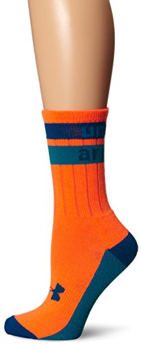 Chaussettes HeatGear fille anti-transpiration rayées bleu orange