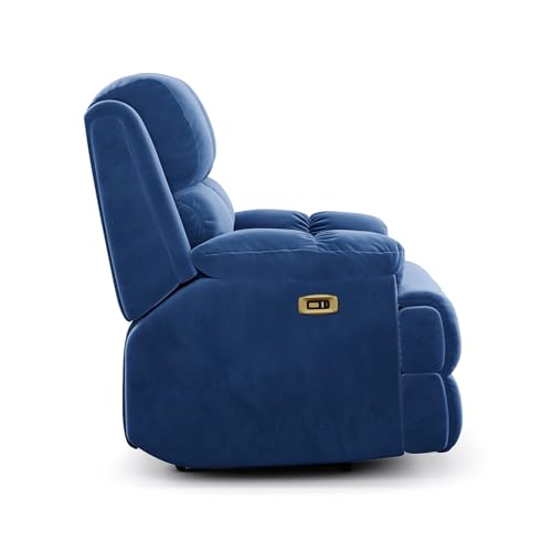 Image of Wakefit Recliner | 3 Year Warranty | Recliner Sofa 1 Seater, XpertGRID Technology, Designed for Supreme Comfort & Relaxation, Easy DIY Assembly, 145 kg Weight Capacity, Electic Virelia (Blue)