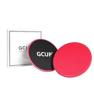 GCUP Core Sliders, 2 Pack Dual Sided Exercise Gliding Discs Use on All Surfaces for Gym, Home, Yoga, Pilates | Strengthen Abdomen, Burn Fat, Improve Balance