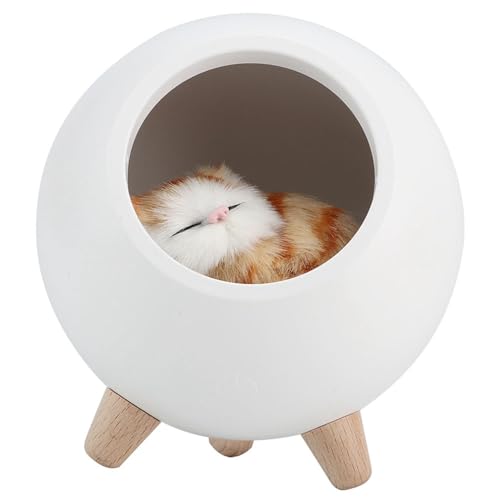 Lámpara de noche gato recargable con batería 1200mAh miniatura 5