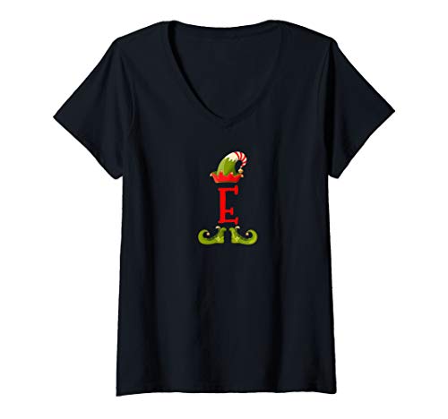 Womens Elf Monogram E initial Cute 