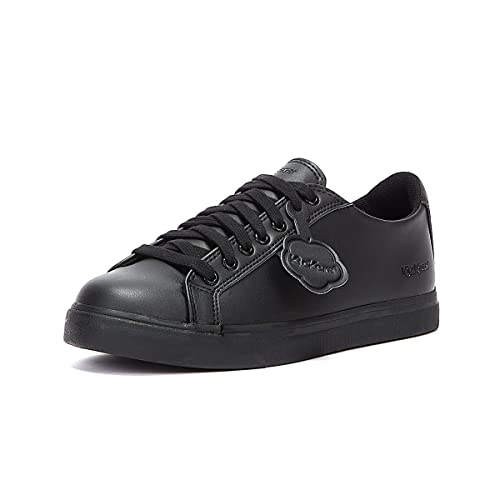 Kickers Youth Unisex Tovni Lacer Low-Top Trainers | School Shoes, Black, 6 UK
