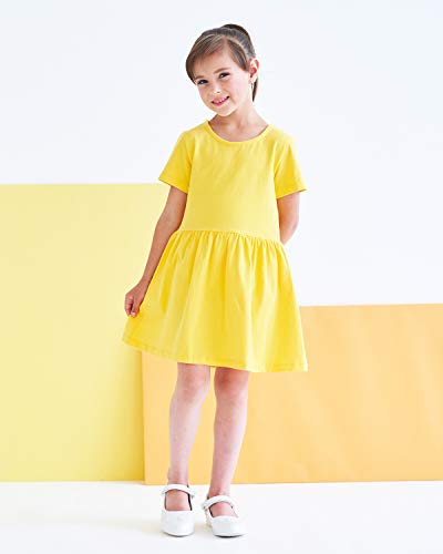 HowJoJo Girls Summer Cotton Dresses Short Sleeve Casual Dress for Girls3