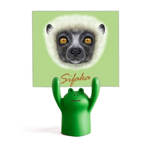 Porte-mémo singe sifaka peluche blanche grenouille mémo