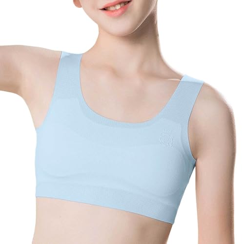 Soutien-gorge d'entraînement sans couture pour adolescentes en bleu taille M
