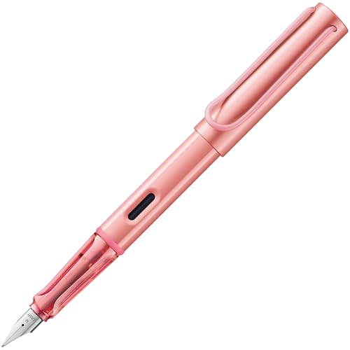Image of LAMY AL-star flamingo - Fountain Pen with ergonomic grip & polished steel nib in size F - lightweight aluminum body - including LAMY T 10 blue cartridge - Right-Handed