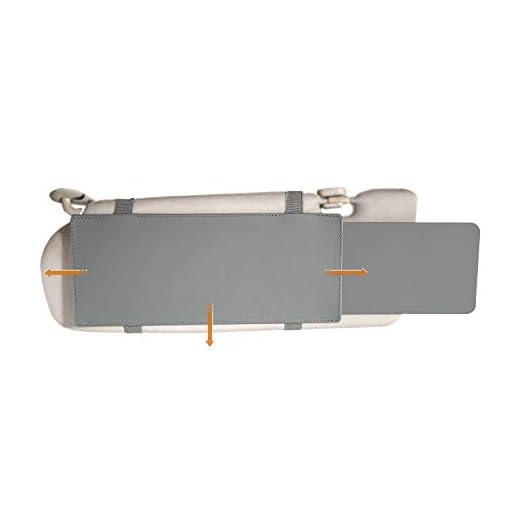TFY Car Visor Extender Anti-Glare Sun Visor Extender Window Sunshade and UV Rays Blocker - Grey