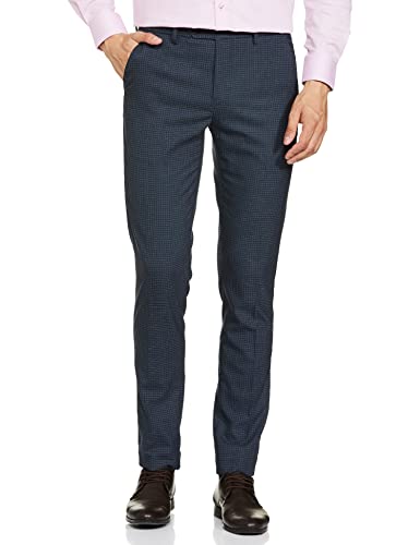 Image of Peter England Men's Regular Fit Polyester Blend Trouser