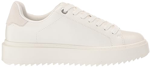 Steve Madden Women's Charlie Sneaker, White Suede, 9.5