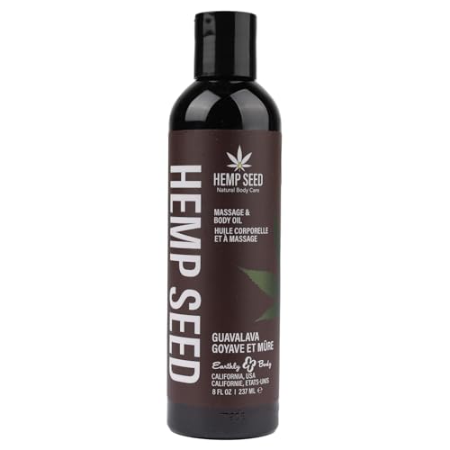 Hemp Seed Massage & Body Oil - 8 fl. oz. - Nourishing, Moisturizi...
