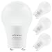 Comzler GU24 Light Bulb 72W Equivalent, 9W A19 LED Bulbs with GU24 Twist-in Base, 2700K Warm White Non-dimmable Lights for Home, Kitchen, Bedroom(4-Pack) (2700K)