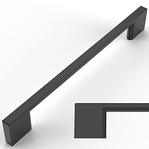 Amerdeco 6 Pièces Poignee de Meuble Cuisine Noir 160mm Alliage de zinc Poignées Meubles avec Vis, pour Bureaux, Tiroirs, Armoires, Placard UK0022 Cover