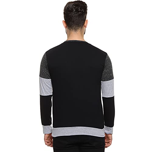 Image of CAHOOT Men's Blue and Mint Ombre Henley Neck Short Sleeve Regular Fit T Shirt for Regular Wear