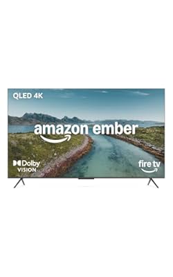Amazon Ember 75" QLED Series with Fire TV (newest model), 4K Ultra HD smart TV, HDR10+, Dolby Vision, Dolby Audio, quad-core processor, find shows faster with Alexa+