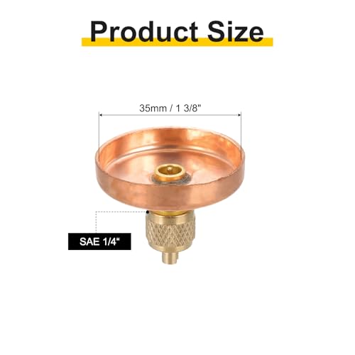 Valve d'accès de service SAE 1/4 avec bouchon en cuivre PATIKIL pour climatisation