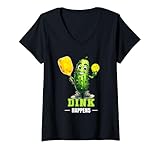 Photo Gallery donna pickleball lovers dink happens divertente giocatore design maglietta con collo a v Photo Gallery donna pickleball lovers dink happens divertente giocatore design maglietta con collo a v
