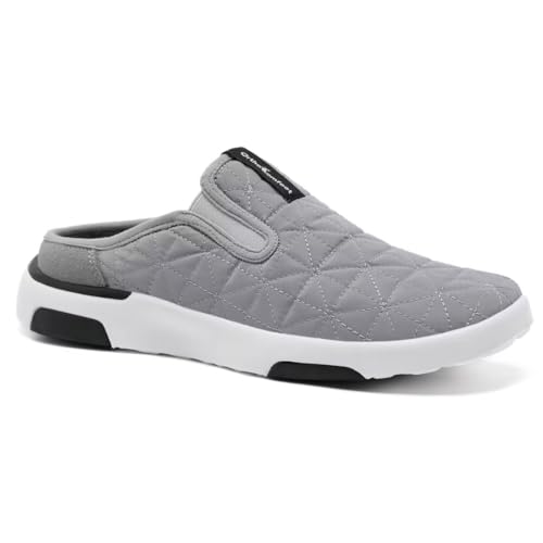 OrthoComfoot Men's Orthopedic Slip-On Loafers Walking Shoes with Arch Support: Comfortable Orthotic Shoes for Plantar Fasciitis, Casual Flat Feet Slippers for Foot and Heel Pain Relief