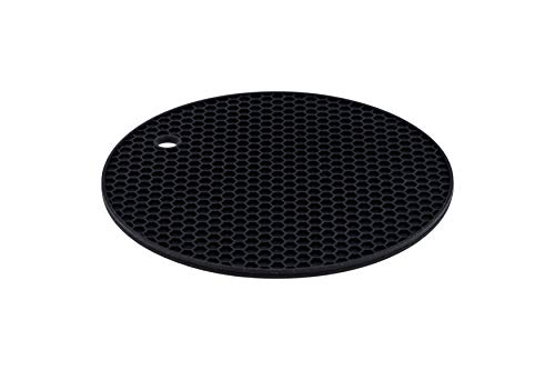Descanso De Panela Redondo Em Silicone Ø 18cm Weck Preto