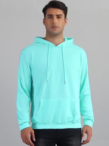 Lars Amadeus Men's Hoodie Sweatshirt Long Sleeves Soild Drawstring Pullover with Pocket2