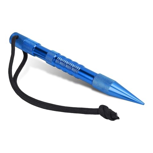 HERCHR - Marlin Spike, Aiguilles De Couture De Laçage En Acier Inoxydable Pour le Travail du Cuir Paracord Aiguilles DIY Paracord Needle Knitting For Leather Paracord Work(bleu)