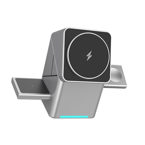 Station de charge à rotation automatique 15W rapide pour écouteurs et montre