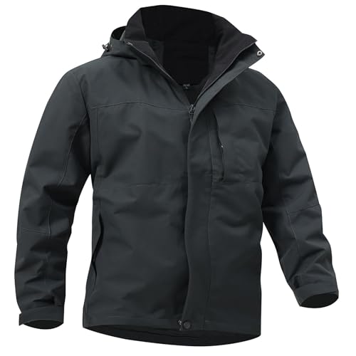 Veste imperméable pour homme coupe-vent et chaude avec capuche pour l'hiver
