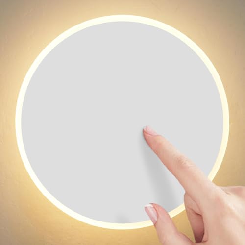 KAWELL 照明 ブラケットライト 間接照明 キッチン 円形 読書灯 ３段階調光調色 マグネット式 貼り付け 使いやすく 工事不要Tpye-C充電式 卓上 壁掛け 目に優しい キャンピング 懐中電灯 持ち運び便利 (33-AU600-WT-WW-1)
