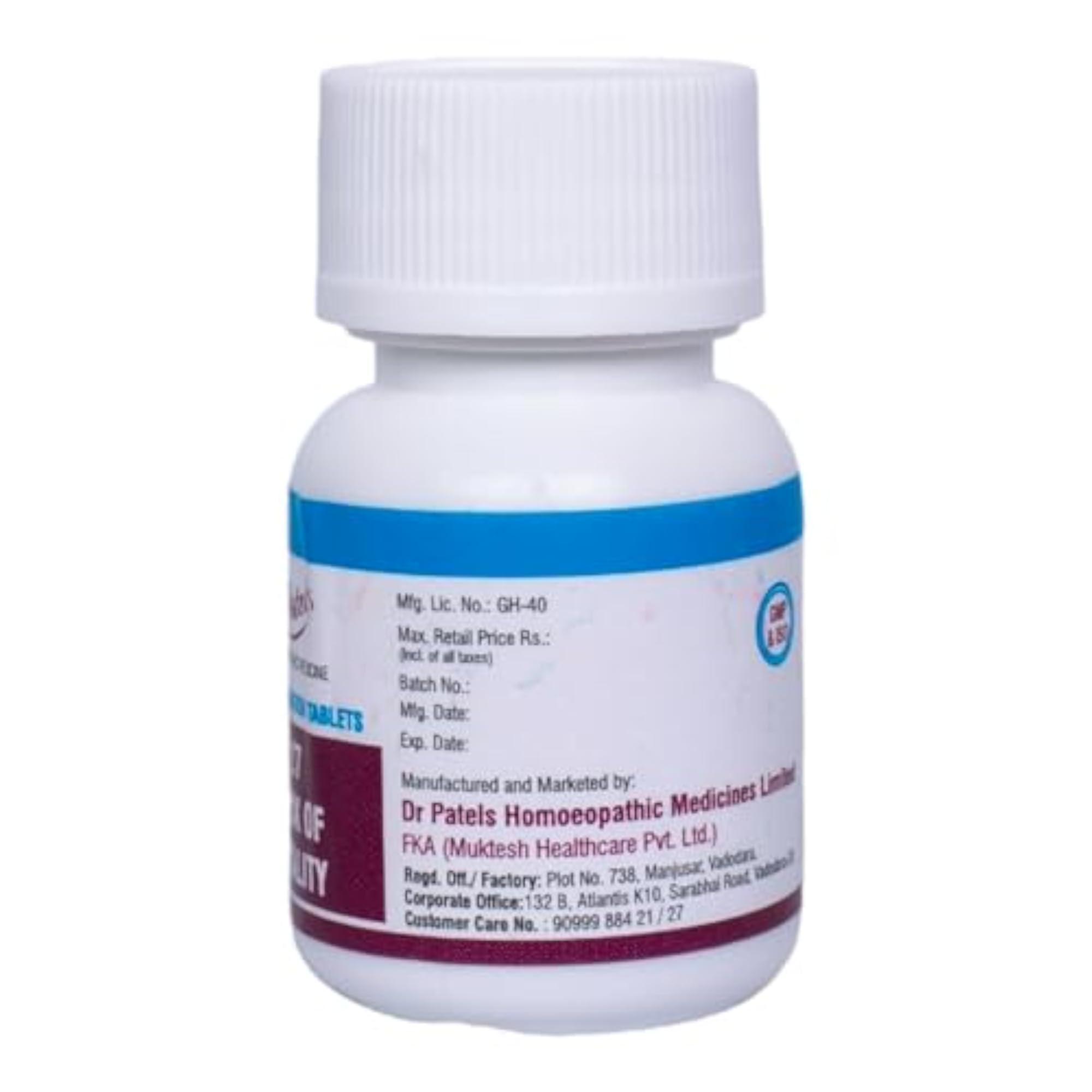Dr Patel's Homeopathic Vitality Tablets, 2Pcs