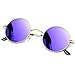 KANASTAL Sonnenbrille Rund Herren Verspiegelt Lila Runde Rave Brille Steampunk Vintage Runde Sonnenbrille Damen Retro Klassische 90er Style mit Metallrahmen Style Metall günstig Kaufen-KANASTAL Sonnenbrille Rund Herren Verspiegelt Lila Runde Rave Brille Steampunk Vintage Runde Sonnenbrille Damen Retro Klassische 90er Style mit Metallrahmen