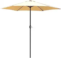 Life Ombrelone LY-008 2,7m Haste Central Alumínio Para Praia Piscina Quintal Comercial - Com Manivela e Inclinação Por Botão, Poliéster Durável e Ventilação Superior