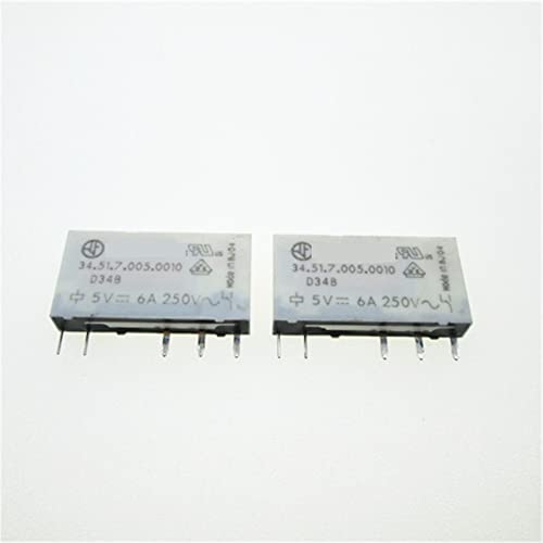 Relé de 5 V 34.51.7.005.0010 de 6 A y 5 pines para circuito impreso lote de 5 piezas