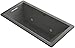 KOHLER K-1822-GCR-58 Underscore 66-Inch x 32-Inch Drop-In Bubble Massage Air Bath with Chroma Therapy and Reversible Drain, Thunder Grey