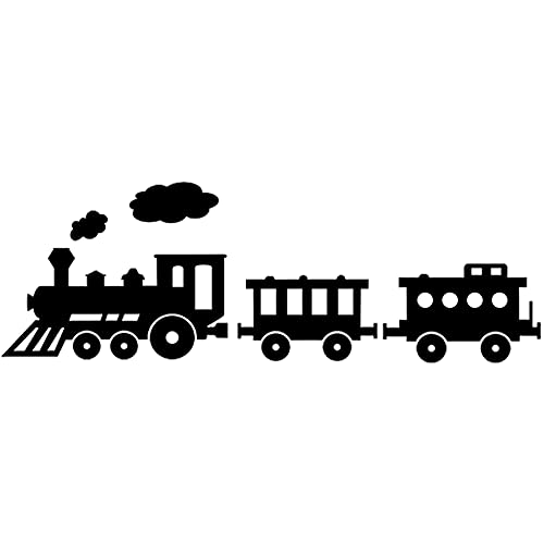 Vinilo decorativo adhesivo tren para habitación infantil miniatura 1