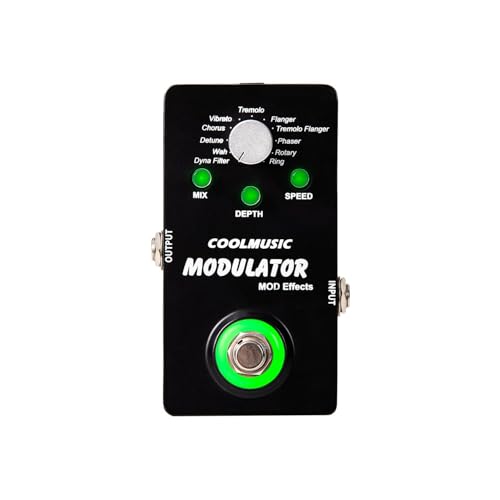 COOLMUSIC A-ME01 Modulator Multi Effects Pedal with 11 Modes Dyna Filter Wah Chorus Tremolo Flanger...